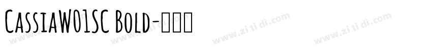 CassiaW01SC Bold字体转换